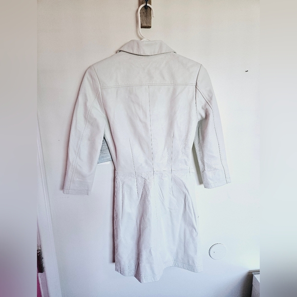New Retrofete Willa White Leather Dress xSmall - mordernwear.com